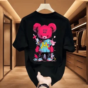 [3pcs Men's T-Shirts] 3pcs Men's Casual Short Sleeve T-shirt, Polyester Solid Color Crew Neck Tops with Slight Stretch and Ribbon Details