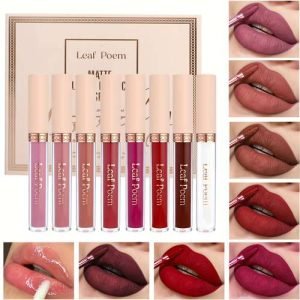 1pc Silvery Matte Lipstick, Non-Touch Cup, Velvet Texture, Moisturizing, Long-Lasting, Water-Resistant, for Adult, All Skin Types