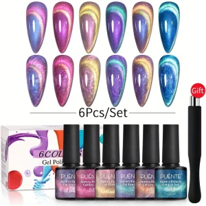 Color Changing Gel Nail Polish, Temperature-Sensitive, 0.24oz,, No Fragrance, Nail Art Manicure Gel Polish for Salon Use