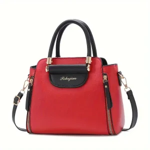 [Luxury Mini Handbag] Women's Luxury Mini Handbag with Golden-Tone Hardware - Closure & Golden-Tone Hardware, Crossbody Bag with Detachable Strap, Golden-Tone Buckle & Chain Strap, Multi-Color Options Coffee Brown, Black, White, Light Brown - Purse for