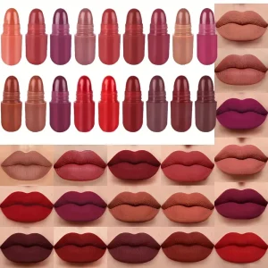 PPC03301 's Kiss Non-Smudge Lipstick - Rich Burgundy with Shimmer Golden Glitter, Glossy, Creamy Texture for Neutral Beige Tones, Pink Spectrum, Long-Lasting Wear for & Glamorous Looks
