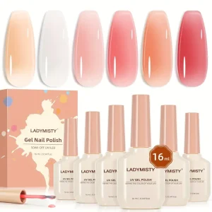 MSRUIOO 0.27oz Metallic Color Gel Nail Polish Mirror Metallic Effect 8 Colors Nail Polish For Women Girl As Makeup Tool Manicure Nail Supplies