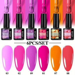 [Glitter Gel Nail Polish] Long-Lasting Glitter Nude Gel Nail Polish | Soak Off /LED Varnish for Manicure & Nail Art, Vibrant Colors with Glittery Finish, Alcohol-Free Formula