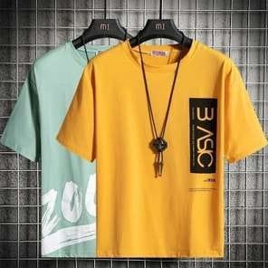 4pcs Men'S Long Sleeve T-Shirt Set - Casual Knit Print Tops with Bird & Deer Design, Slight Stretch, Regular Fit, Geometric Pattern, Fall Collection