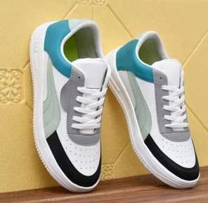 Unisex Trendy Chunky Sneakers - Non-Slip, Height-Boosting Dad Shoes with Bold &quote;PORT 1985 KUMISE&quote; Design, White & Multicolor Patterns, Comfortable for Running, Casual Wear, and Everyday Use, Everyday Shoes | Trendy Dad Shoes | Durable Rubber Sole
