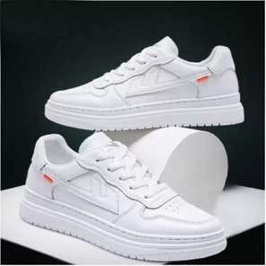 [Comfy Chunky Shoes] Comfy Solid Chunky Shoes - Men's Non Slip Lace Up Casual Sneakers for Outdoor Activities