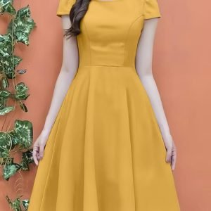Women's Elegant White Off-Shoulder A-Line Dress - Short Sleeve -Length Wedding Guest Gown, Fitted Party Dress for Prom, Formal Events, Machine Washable Spring Summer Fall Outfit
