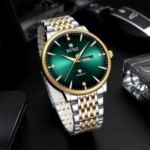 1pc Ladies' Room Golden White Steel Strip Fashion Style High Beauty Light Luxury Luminous Flower Butterfly Mechanical Watch