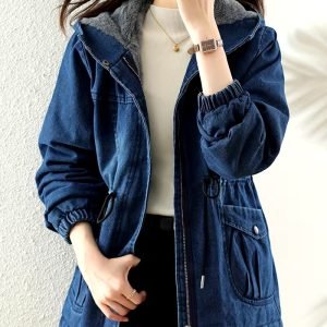 Women'S Elegant Winter Coat - Chic Long Sleeve Zipper Front Closure, Soft Warm Outerwear for Cold Weather, Formal & Everyday Outfits - Easy-Care Luxury Jacket in /Neutral Tones - Perfect for Fall/Winter Events, Office, Party