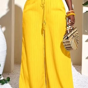 K11 Five-Piece Set Women'S Tight Fitting Elastic Pants Versatile High Waist Flare Pants Solid Color Casual Long Pants