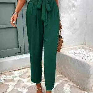 Women's Wide-Leg Trousers - Brown/Beige/Black/White Plaid Houndstooth Checkered Pants, Low-Rise Straight-Leg Trousers with Large Cuff Hem, Machine Washable for Casual, Office & Casual Attire Non-Stretch - Spring/Fall Outfits