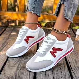 Women's Trendy Yellow Platform Sneakers - Thick Rubber Sole, Lace-Up Casual Shoes with Hidden Height Increase, Comfortable Faux Cover Upper for Casual Attire, Comfortable Footwear | Modern Shoe Design