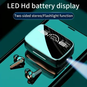 2025 New True Wireless Wireless Earphone In-Ear High Quality Low Latency Earphones with Battery Display, Long Battery Life, Suitable for Sports, Running, Music, Watching TV and Games, Compatible with Apple, Samsung, Huawei, etc.