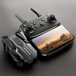 GPS FPV Drone with 4K Dual Camera & Optical Flow, 4.5” FPV Screen Compatible, Dual Batteries for 40-Min Flight, 360° Obstacle Avoidance, Brushless Motor RC Quadcopter Suitable for Aerial Photography, Smart Follow, Orbit Flight, GPS & Return-to-Home