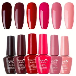 MEET ACROSS 1pc Burgundy Glitter Gel Nail Polish - Sparkling Semi-Permanent Nail Art, /LED Glue for All-Season Manicure, Fragrance-Free, Perfect Gift for Foot & Hand Care, Manicure Essentials, Elegant Nail Design, Highquality Finish