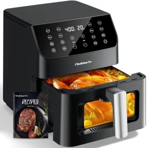 21-1 & 21-2 Air Fryer Oven - Oilless Cooker with Digital LED Touch Screen, Stainless Steel Construction, 120-130V, US Plug, Compact Design for Healthy Fried Foods, Kitchen Appliance, Modern Kitchenware, Durable Kitchen Item