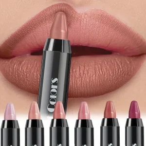 6 Shades Berry Lipstick Set, Long-Lasting Moisturizing Wax Lipstick, Glow Finish, All-Skin Type, Perfect for Dates, Parties, Halloween Gift, Beauty & Personal Care Cosmetics