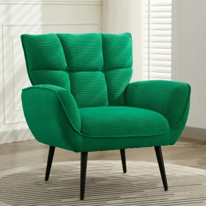 Contemporary Oversized Corduroy Sofa Bed - Boneless Chaise Lounge Chair Suitable for Living Room, Foam-Padded Sleeper Couch, No Assembly Required, Deep Seat Reading Chair & Bed Ideal for Small Spaces