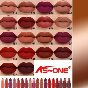 Long-Lasting, High Pigment Waterproof Lipstick - Non-Stick Lip Gloss & Balm for All Skin Types, Purple Shades