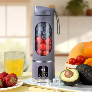 Personal Portable Blender - with 6-Blade System & ic Lid - 380ml/12.7oz Blending Cup for Smoothies, Shakes, On-the-Go - for juice/liquids, Travel, Gym, Office, Home Use - Compact Blending Device