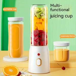 [Portable Blender] USB-C Rechargeable Portable Blender with 12 Blades - Powerful Cordless Personal Blender, Compact Mini Smoothie Maker with One-Touch Operation, for Home, Travel, Office, Gym - Compatible with USB-C Devices Smartphones, Tablets, Laptops
